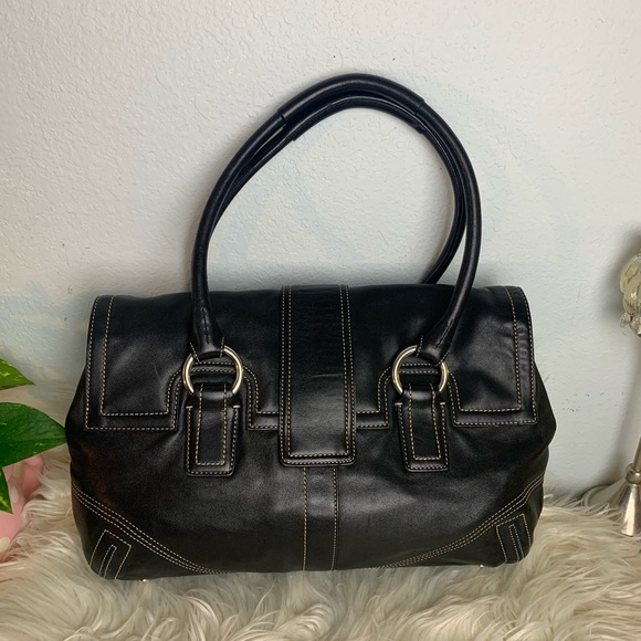 Vintage COACH leather handbag, wallet & Duster EUC - Picture 4 of 8